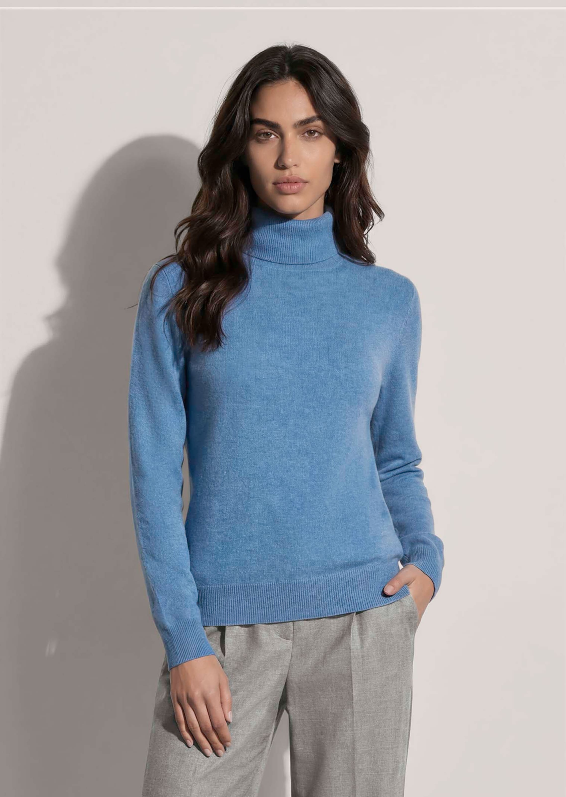 Pull en cachemire à col roulé