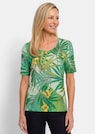 Comfortabel shirt met een tropisch dessin thumbnail 1