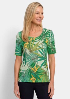 Comfortabel shirt met een tropisch dessin thumbnail 1