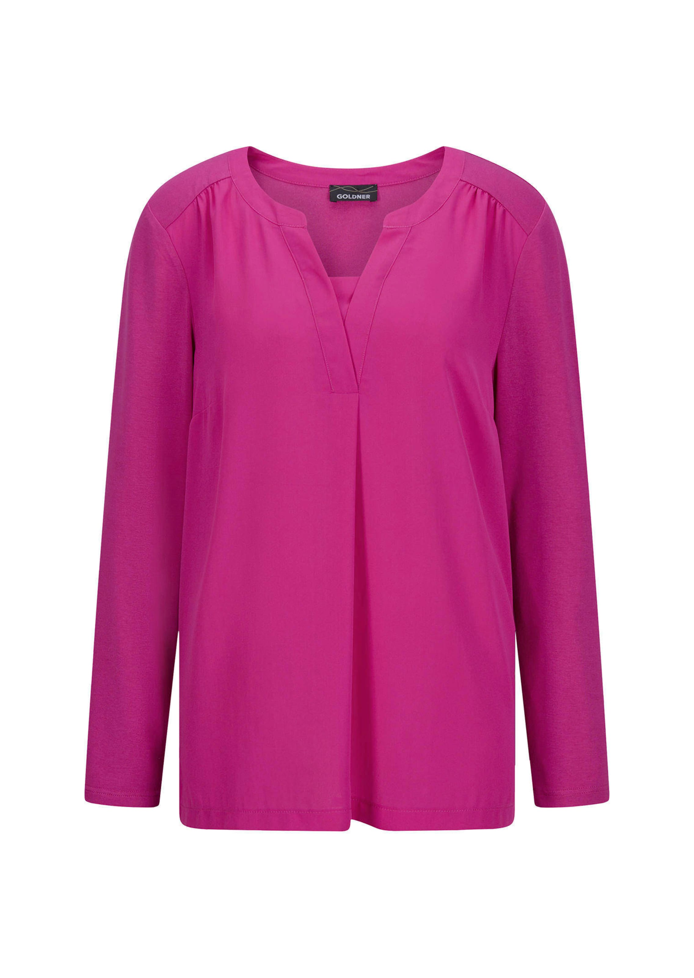 Blouseshirt met chiffon inzet