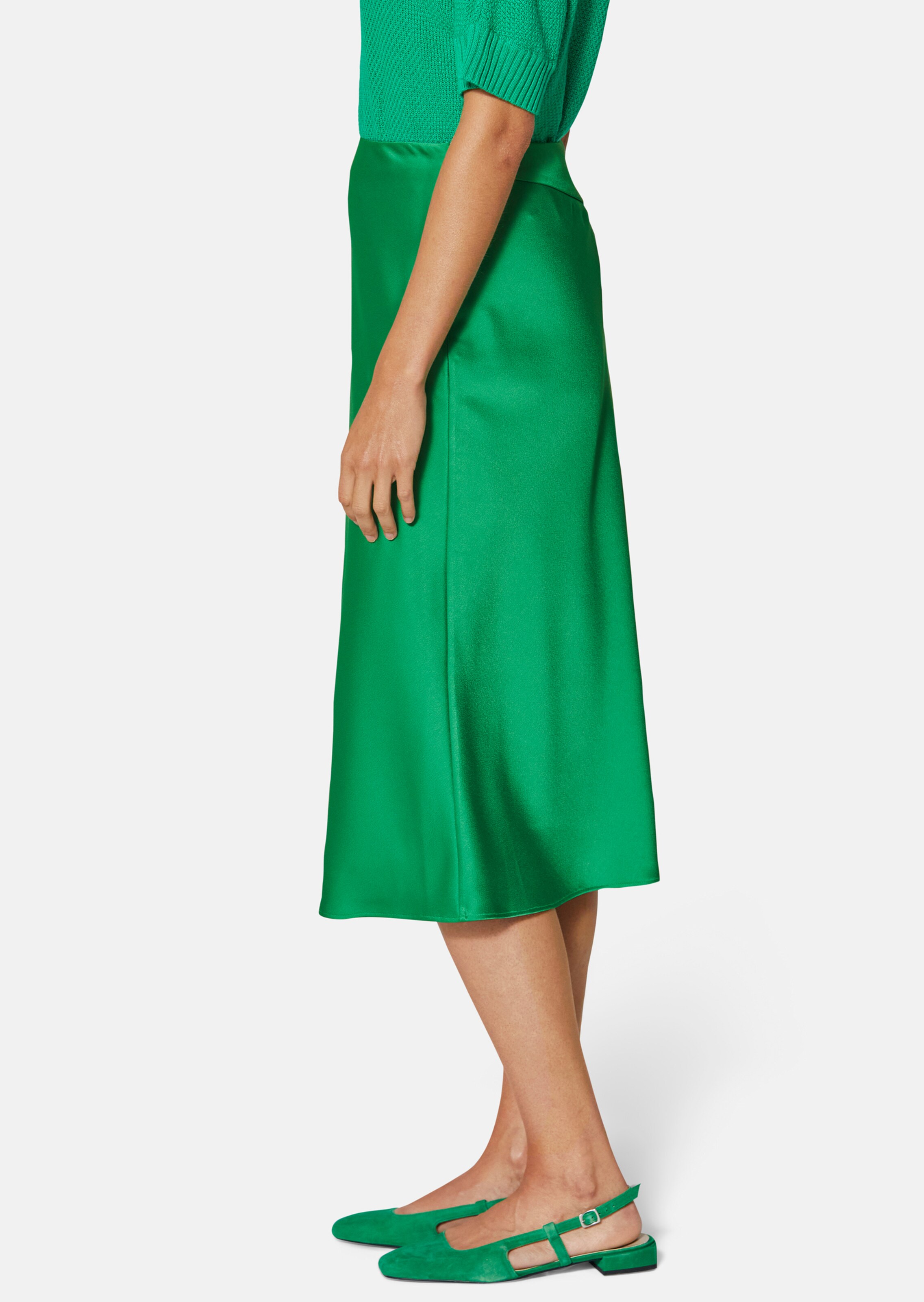 Jupe Paysanne Midi Marks & Spencer, Taille 10, Vert, 100% Coton, Très Bon état