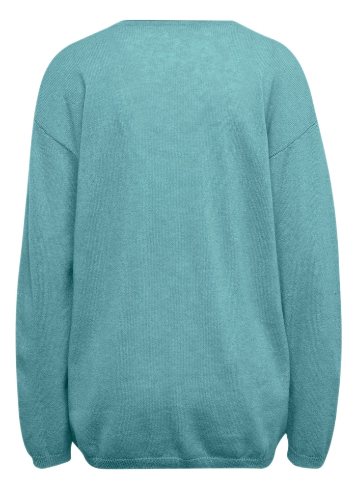 Kaschmirpullover mit V-Ausschnitt