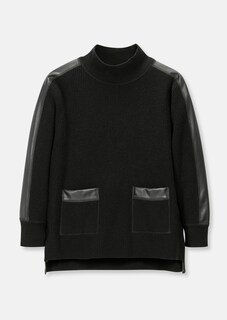 Jumper with faux leather thumbnail 6