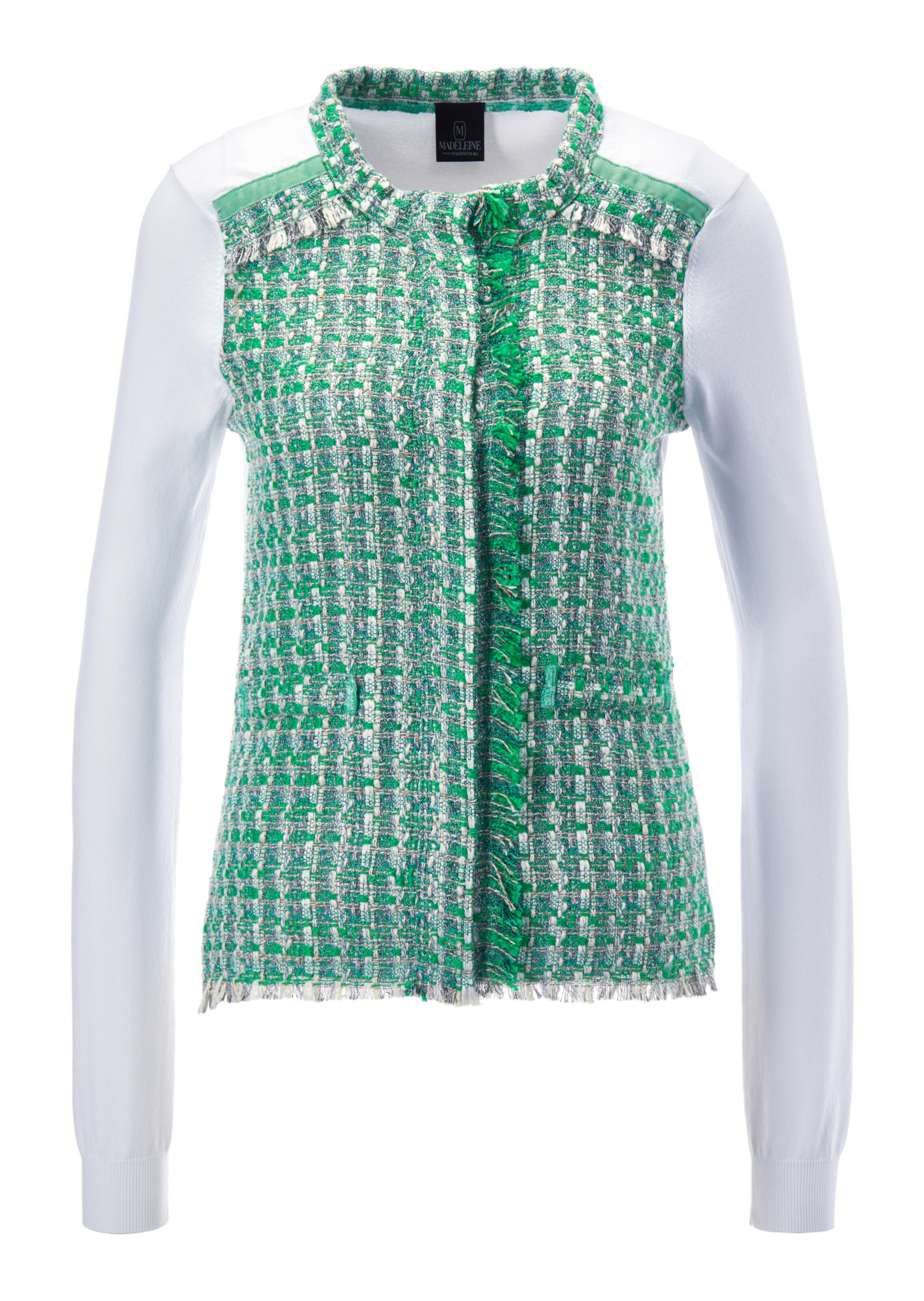 Jacke im Materialmix