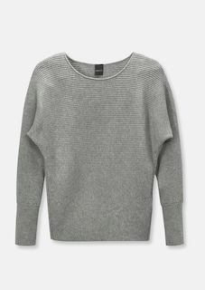 Round neck jumper with batwing sleeves thumbnail 6