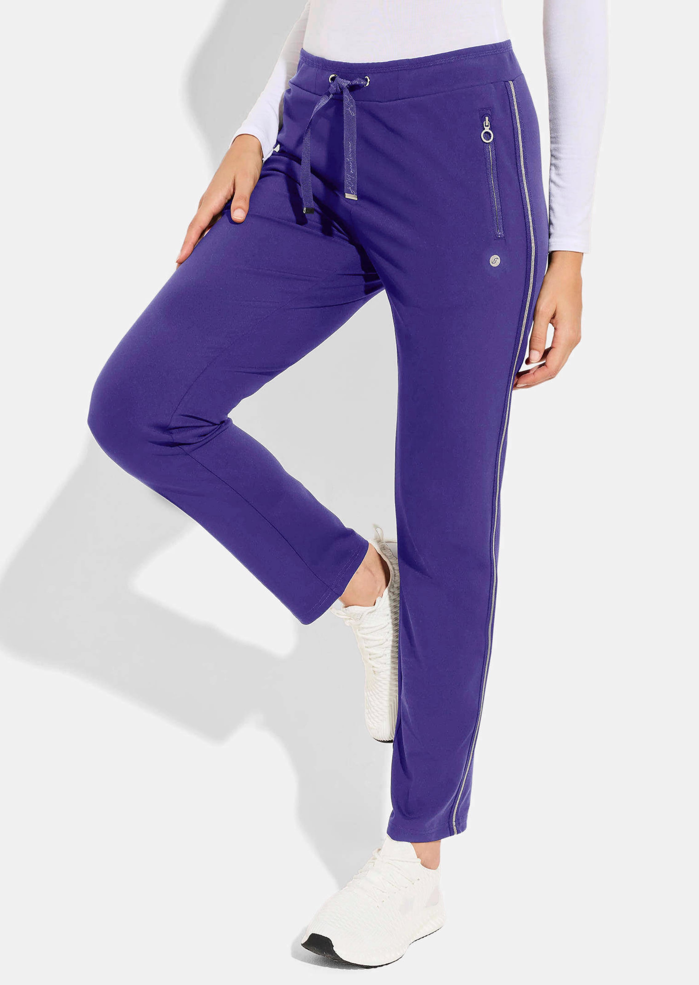 Freizeithose mit Glanzstreifen