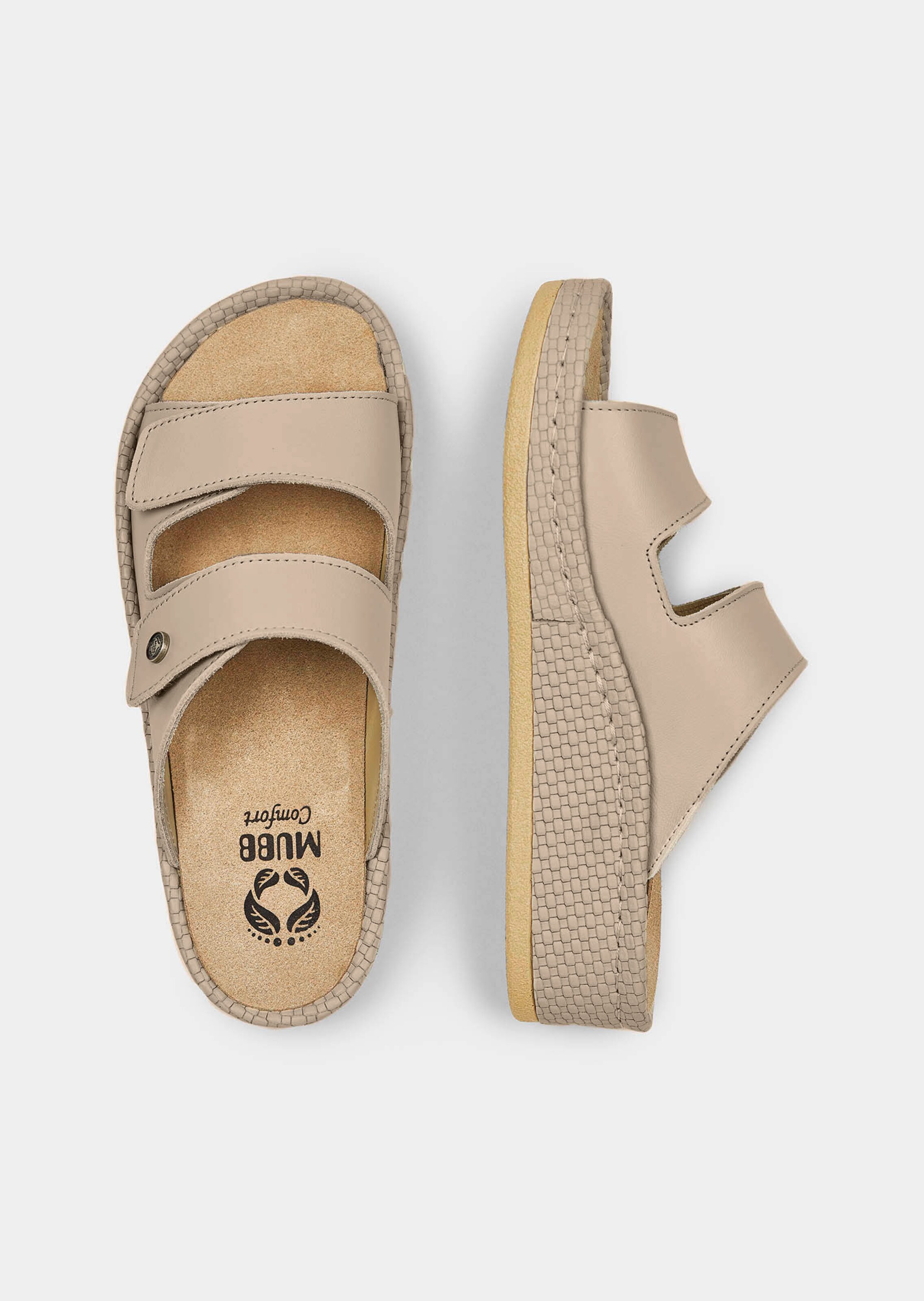 Mules avec voûte plantaire amovible - gris pierre - Gr. 44 de Goldner Fashion