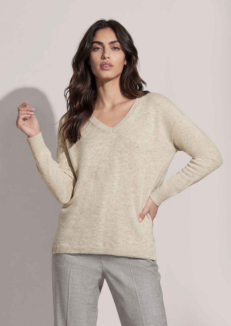 Pull en V en bon cachemire