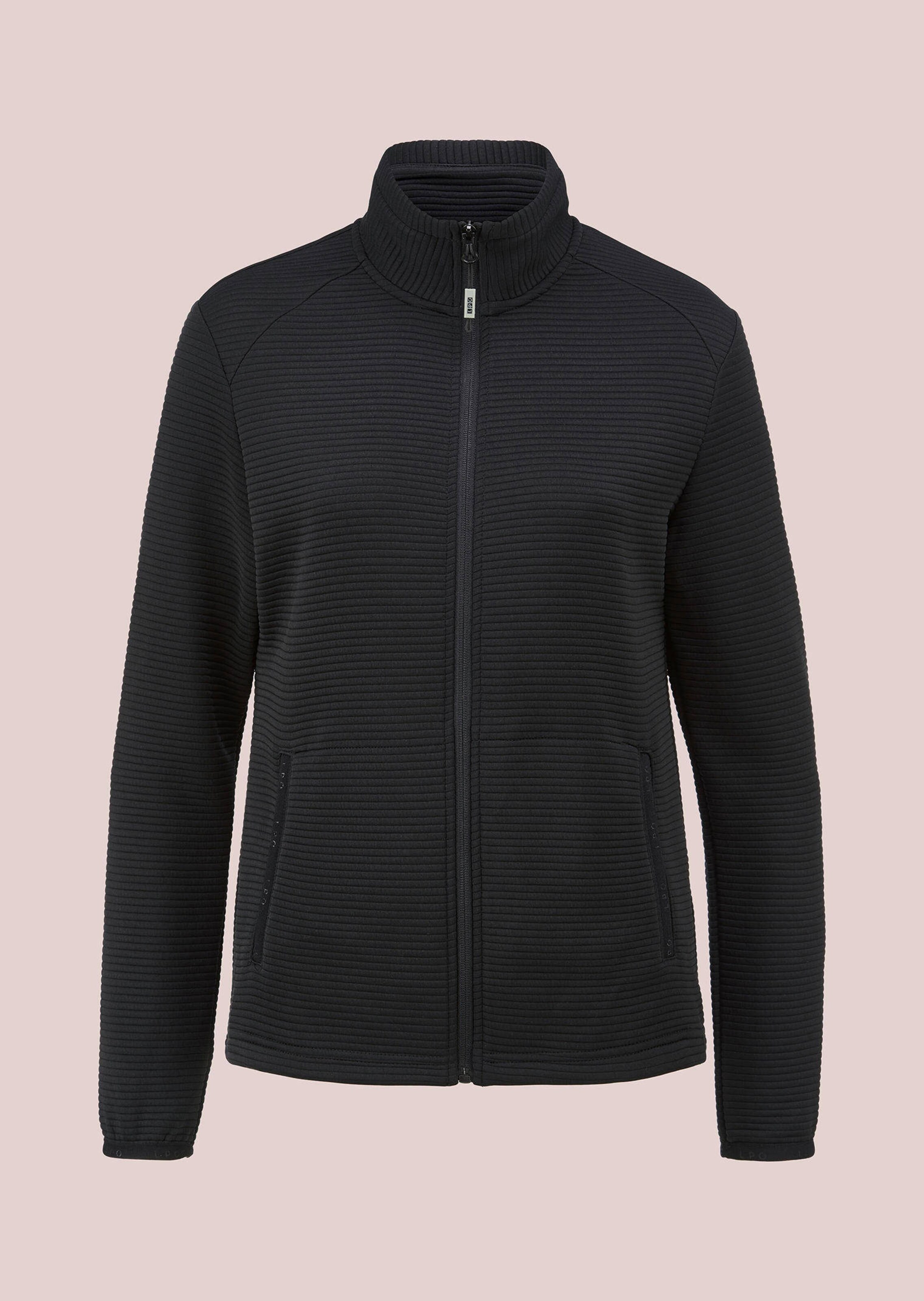 Leichte Freizeitjacke in Querrippenstruktur
