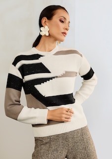 Intarsien-Pullover thumbnail 7