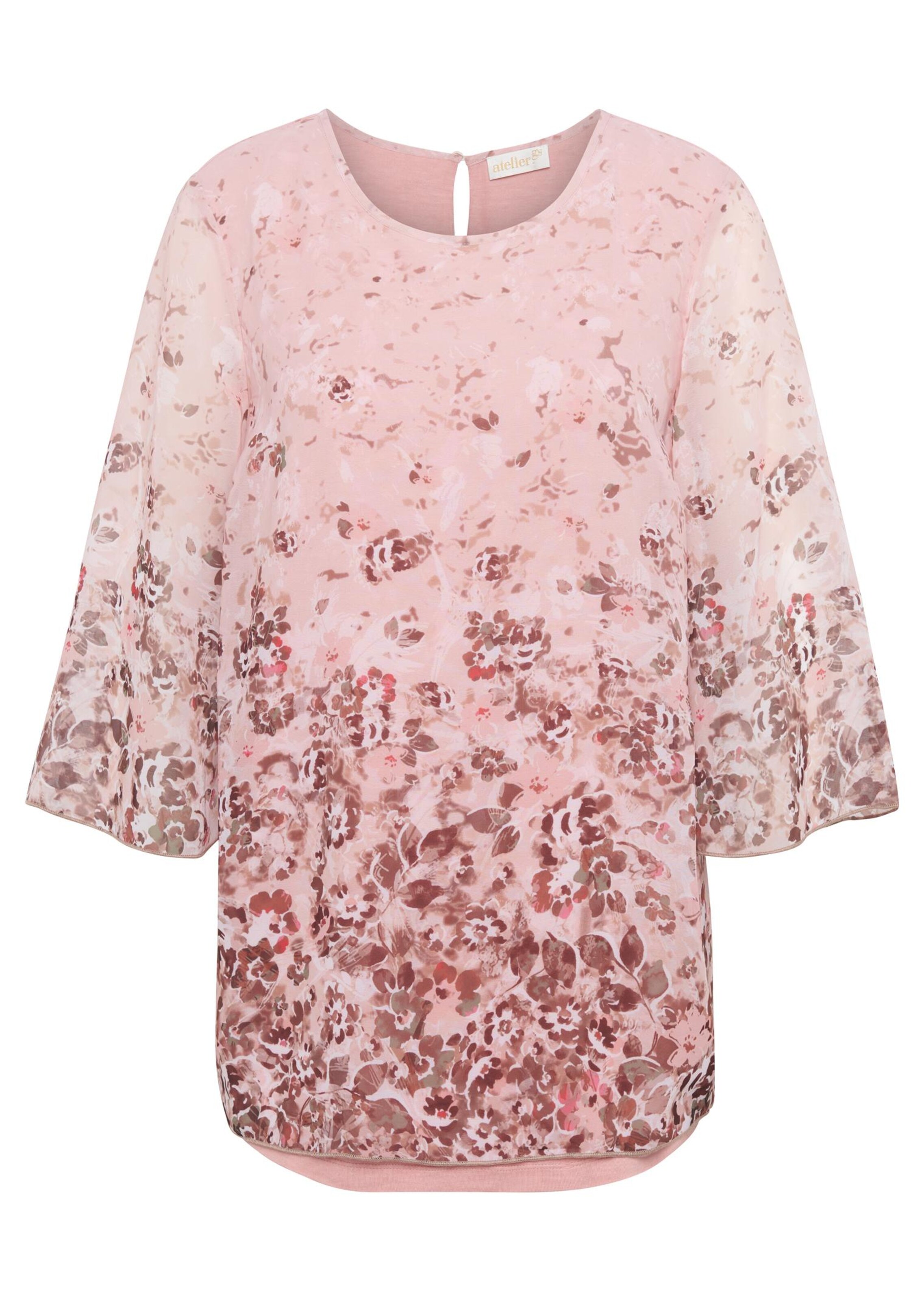 Chemisier en mousseline - rosé / gris / à motifs - Gr. 23 de Goldner Fashion