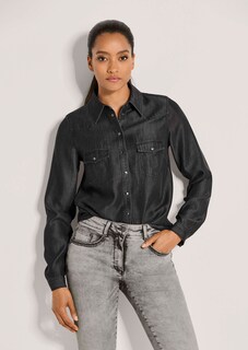 Hemdbluse im Denim-Look thumbnail 1