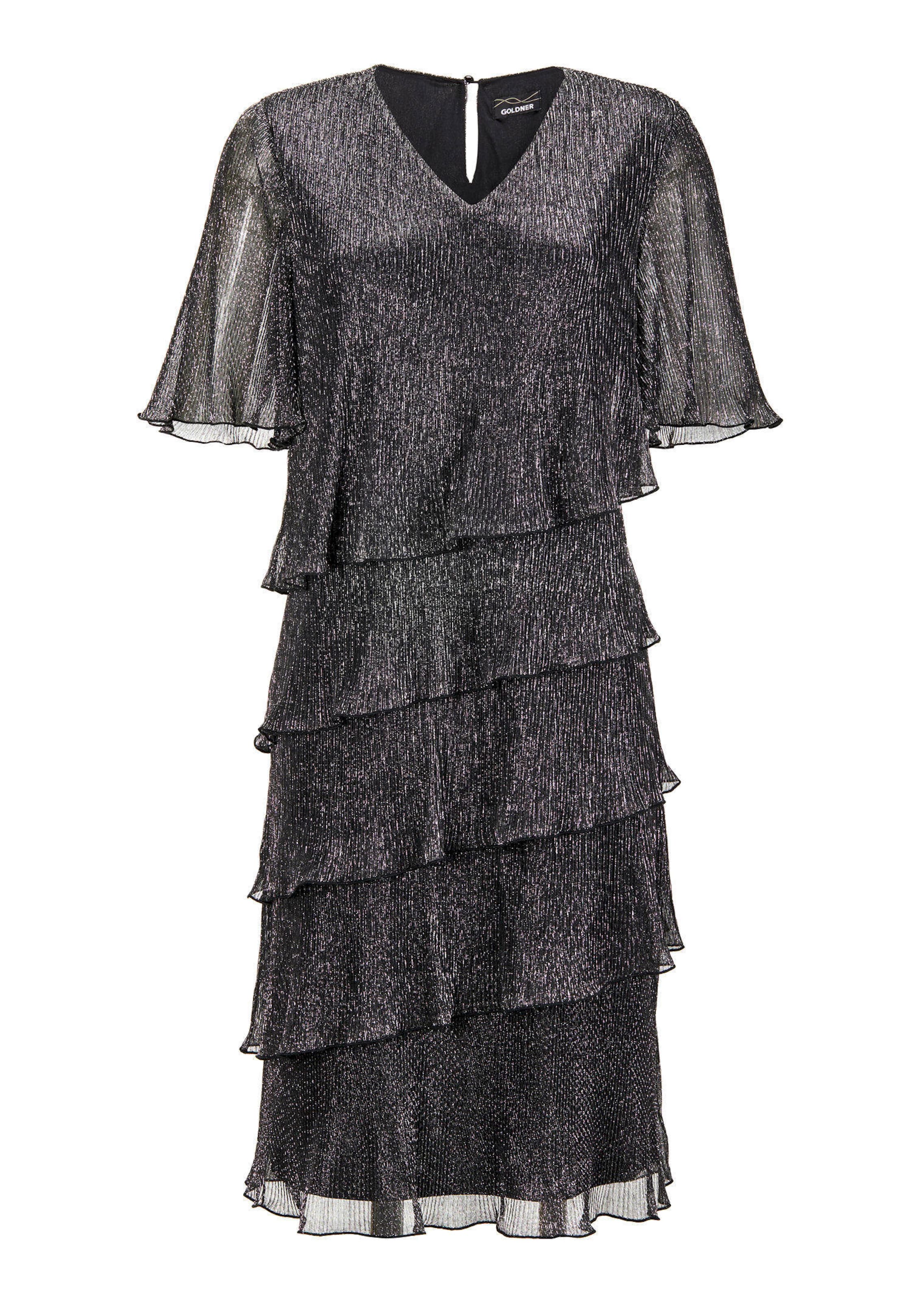 Kleid aus glänzendem Plissée