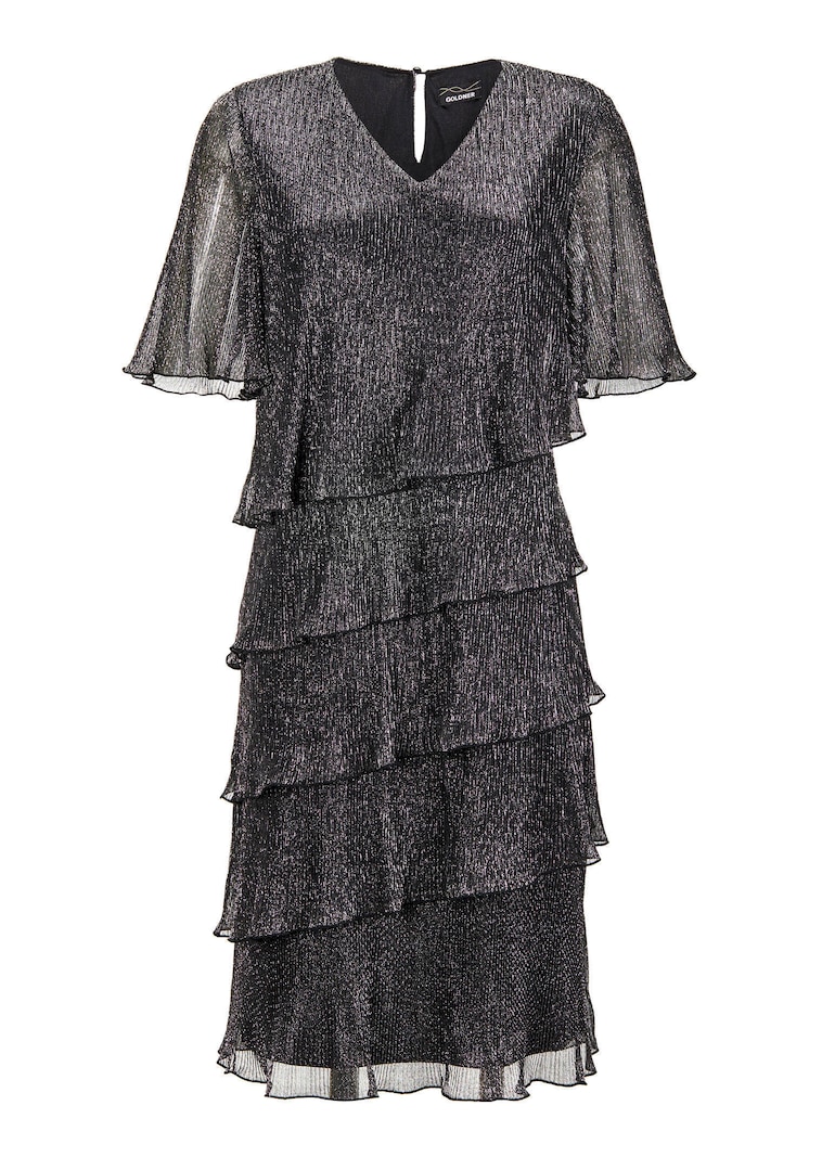 Kleid aus glänzendem Plissée