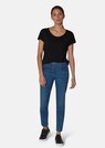 Verkürzte Slim fit-Jeans mit nachhaltiger Baumwolle und Waschung thumbnail 2