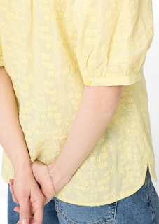 Blouse pur coton avec broderie florale thumbnail 4