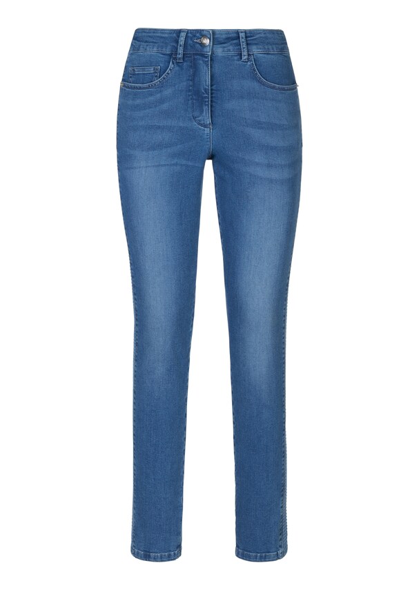 Stretch skinny fit jeans with decorative side trim 5
