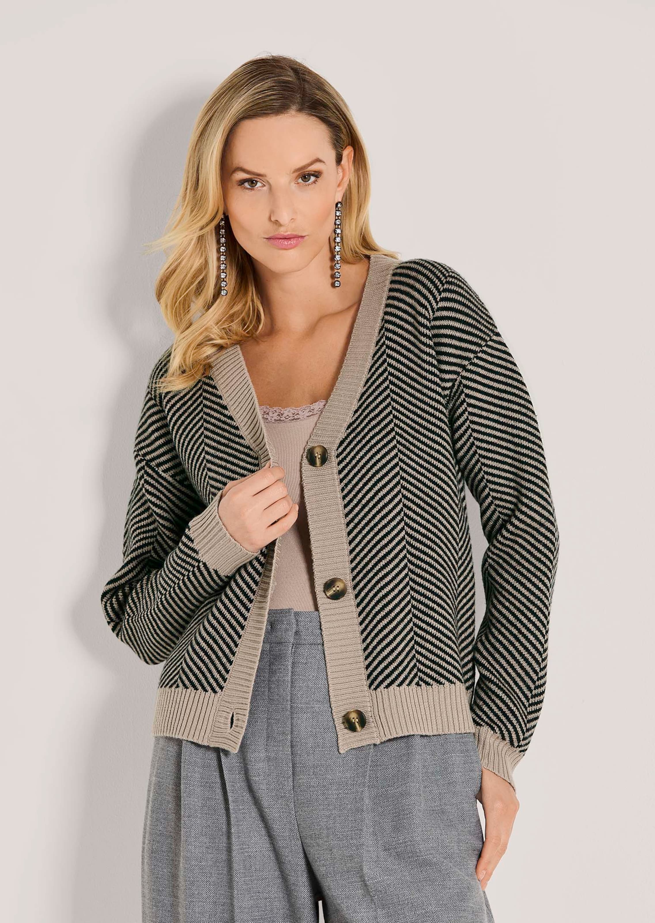 Strickjacke mit Jacquard-Muster