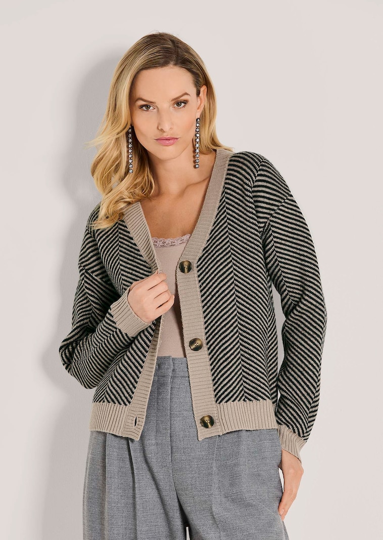Strickjacke mit Jacquard-Muster