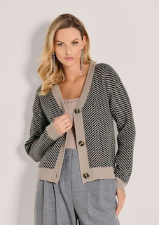 Strickjacke mit Jacquard-Muster thumbnail 1