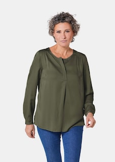 Flatteuze blouse zonder sluiting met modieuze kraag thumbnail 1