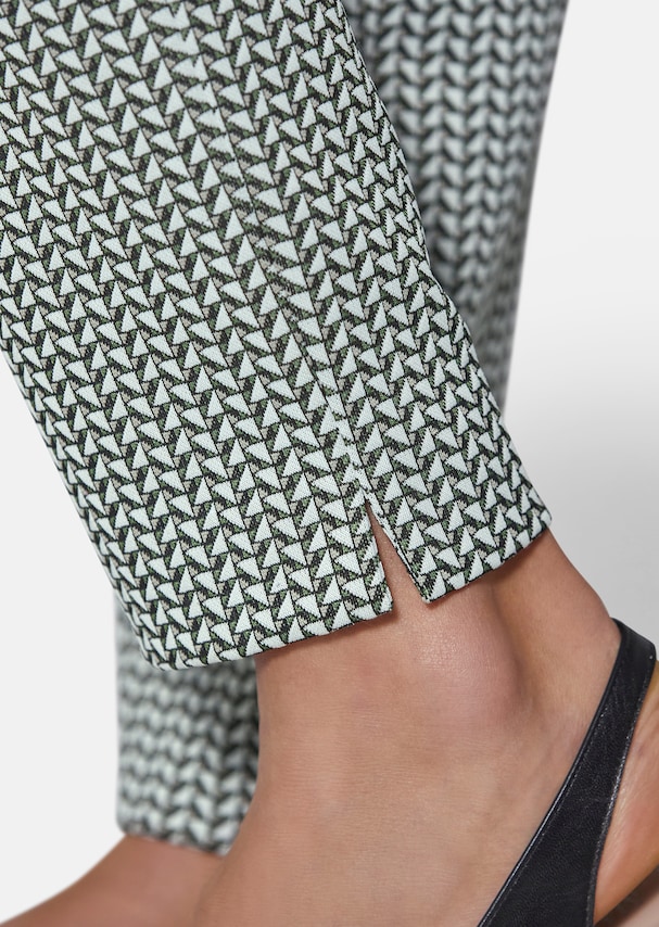 Slim jacquard trousers with a minimalist design 4