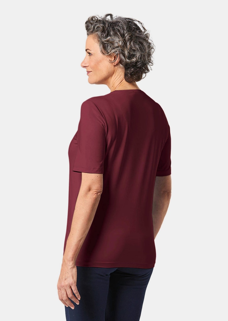 Shirt mit V-Ausschnitt und Halbarm 1