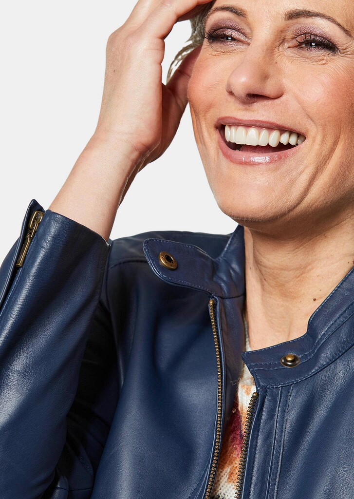 Hochwertige, zeitlose Echt-Lederjacke