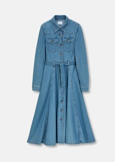 Denim dress with buttons thumbnail 6