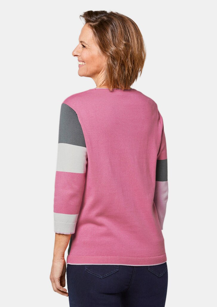 Figurschmeichelnder Pullover aus reiner Baumwolle