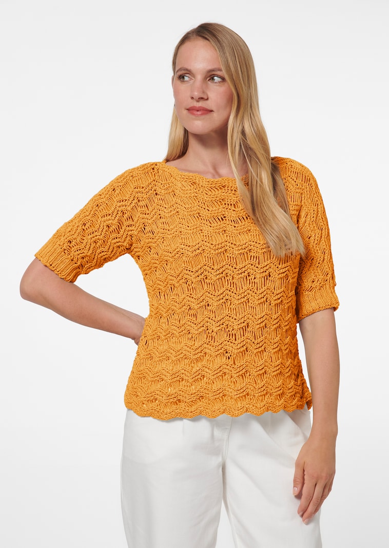 Pullover in Zickzack-Strick