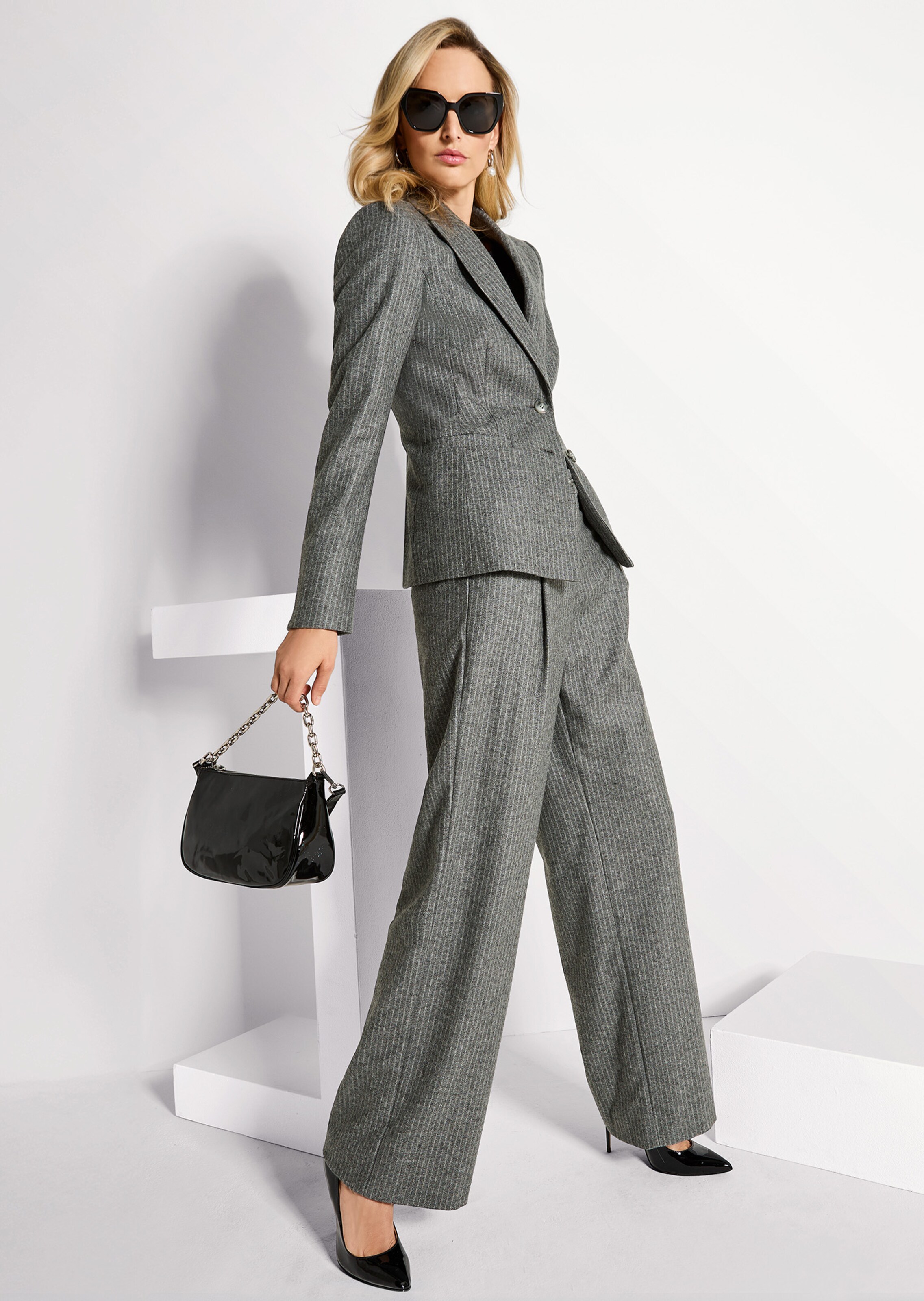 Flanellhose mit Kreidestreifen