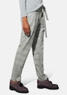 Check pleated trousers with tie belt thumbnail 4