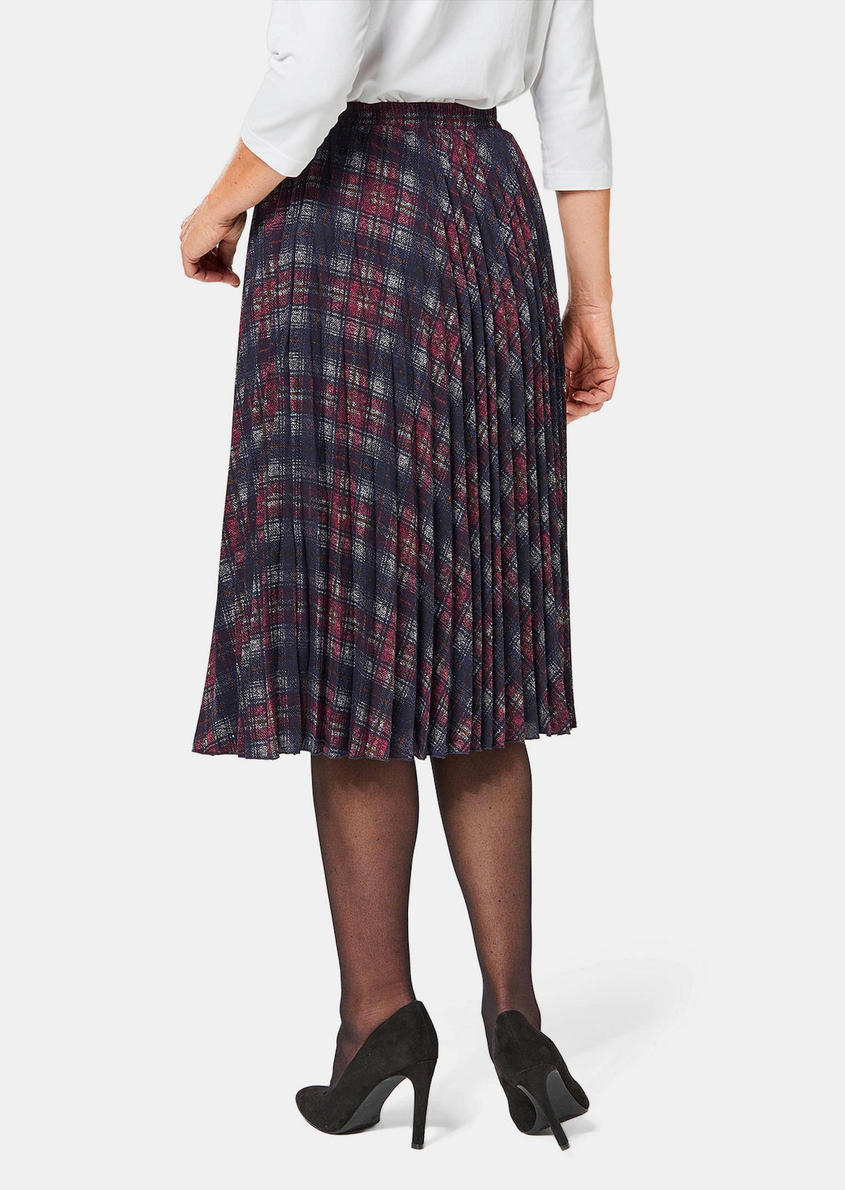 Jupe Plissée Vintage VONNEL Femme Noire Midi À Carreaux Des Jupe Plissée Vintage VONNEL Femme Noire Midi À Carreaux Des