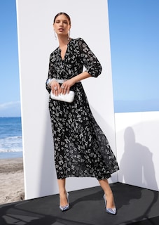 Langes Kleid in Wickeloptik thumbnail 7