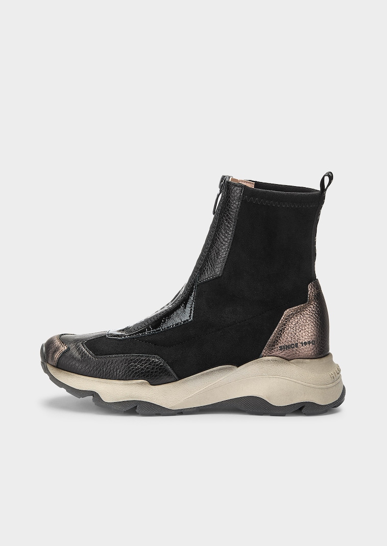 Chunky-Boots mit Reißverschluss