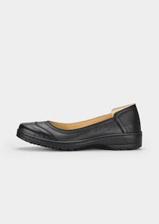 Leder-Ballerinas mit gesteppten Ziernähten thumbnail 4