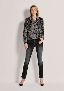 Trendstarke Strickjacke mit Leoparden-Muster thumbnail 2