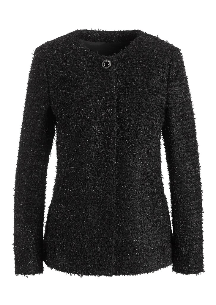 Luxuriöser Bouclé-Blazer mit feinen Glanzgarnen