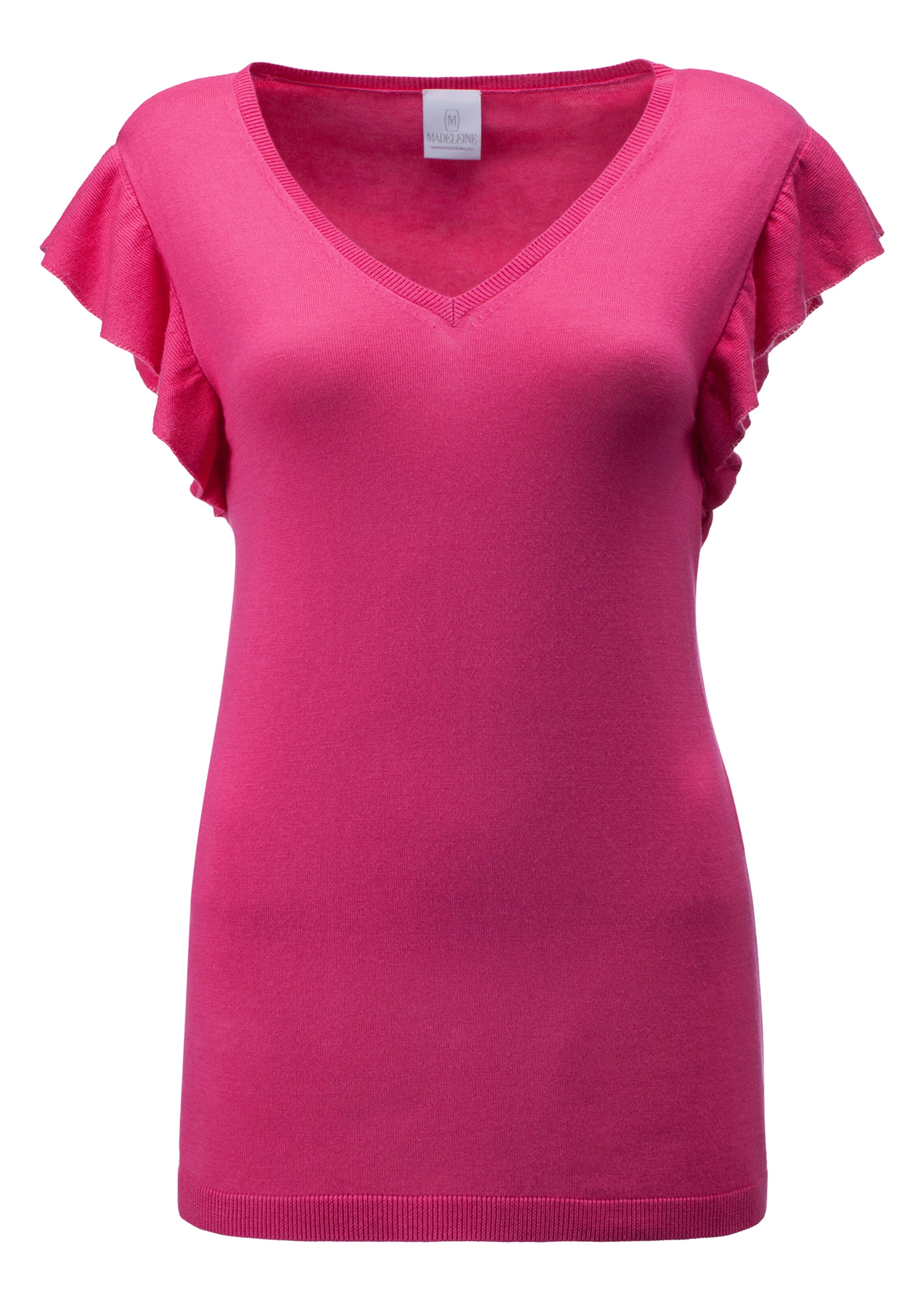 Ärmelloser Pullover mit Rüschen-Details