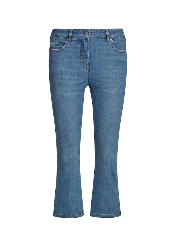 Verkorte jeans met wijd uitlopende zoom 5
