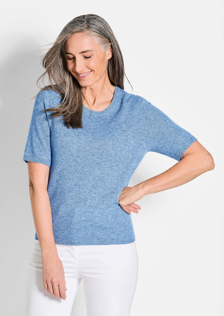 Pull à manches courtes en cachemire