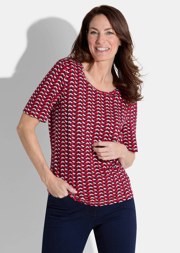 Jersey-Shirt mit grafischem Print