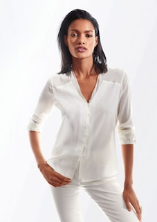 Seidenbluse mit transparenten Partien thumbnail 2