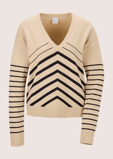 Sportiver Strickpullover mit Streifenmuster thumbnail 6