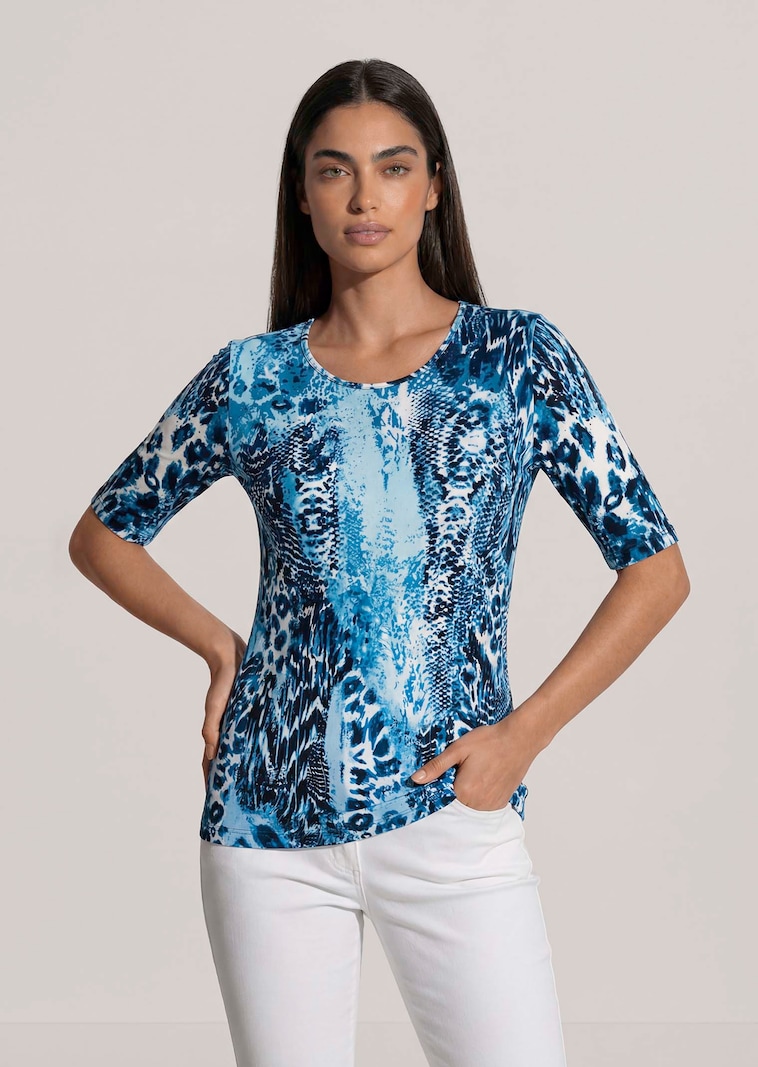 Shirt mit abstraktem Animal Print