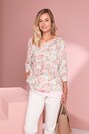 Fantastische gedessineerde blouse van viscose thumbnail 1