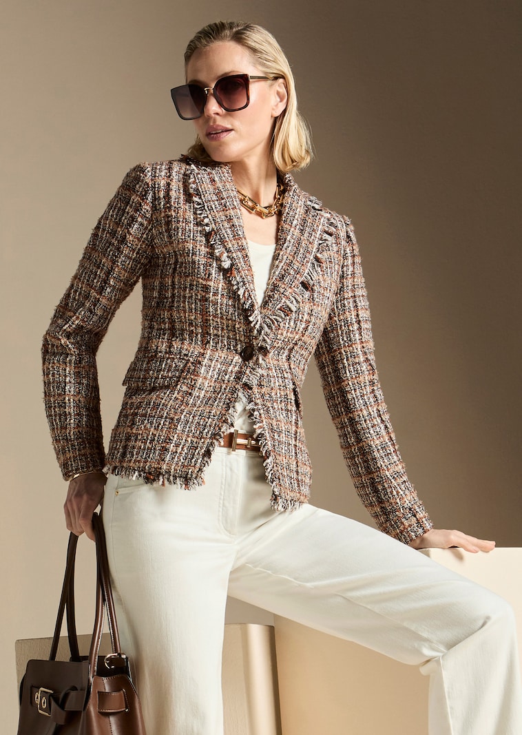 Tweedblazer im Multi-Colour-Look