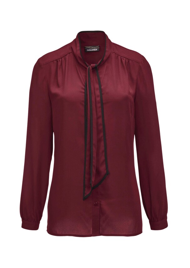 Figuurvriendelijke blouse met modieuze striksjaal 5