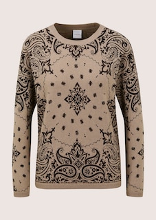 Kaschmir-Pullover mit Paisley-Muster thumbnail 6